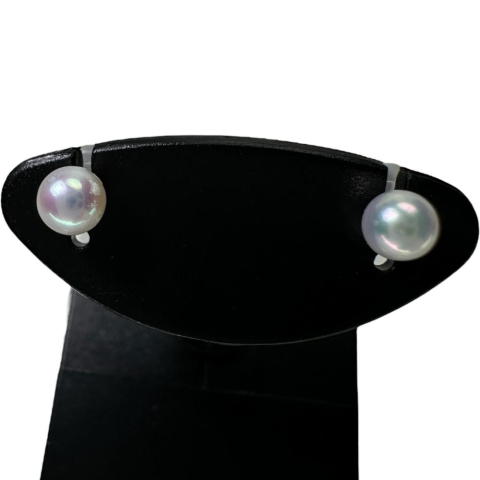 アコヤ真珠4mm ピアス K14WGホワイトゴールド 14金 0.3g レディース【中古】【真子質店】【NN】【TD】