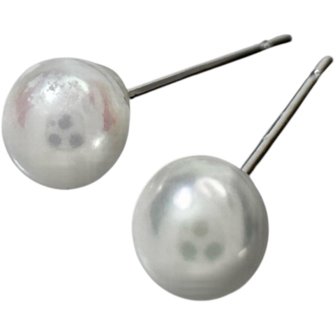 アコヤ真珠4mm ピアス K14WGホワイトゴールド 14金 0.3g レディース【中古】【真子質店】【NN】【TD】