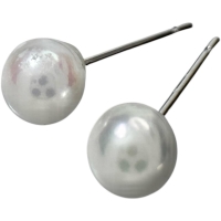 アコヤ真珠4mm ピアス K14WGホワイトゴールド 14金 0.3g レディース【中古】【真子質店】【NN】【TD】