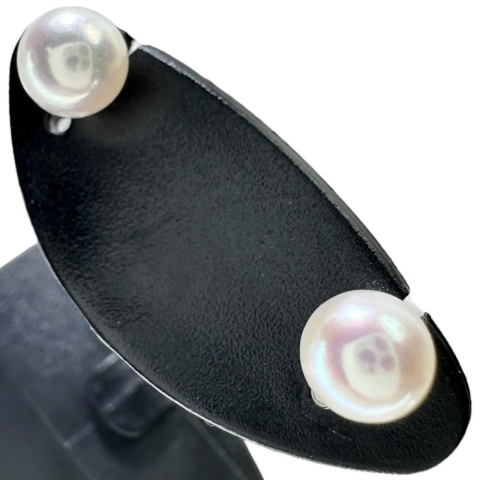 アコヤ真珠5mm ピアス K14WGホワイトゴールド 14金 0.5g レディース【中古】【真子質店】【NN】【TD】