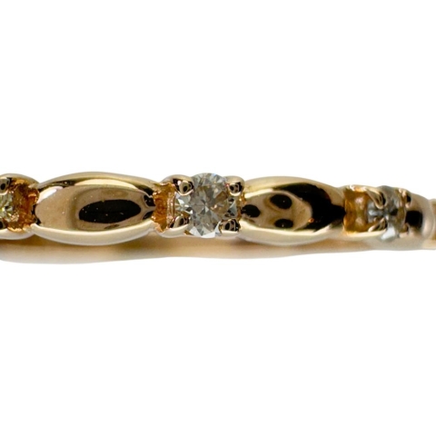 11号 ダイヤモンド 0.10ct リング・指輪 K18PGピンクゴールド 18金 1.7g レディース【中古】【真子質店】【NN】【TMaI】