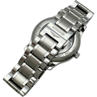 【LONGINES/ロンジン】 L2.708.4.51.6 マスターコレクション パワーリザーブ 保証書/ギャラ/箱付 腕時計 ステンレススチール 自動巻き/オートマ ブラック文字盤/シルバーバンド メンズ【中古】【真子質店】【GD】【IIxx】