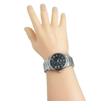 【LONGINES/ロンジン】 L2.708.4.51.6 マスターコレクション パワーリザーブ 保証書/ギャラ/箱付 腕時計 ステンレススチール 自動巻き/オートマ ブラック文字盤/シルバーバンド メンズ【中古】【真子質店】【GD】【IIxx】