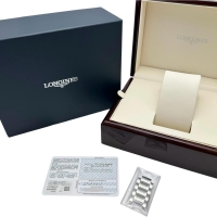 【LONGINES/ロンジン】 L2.708.4.51.6 マスターコレクション パワーリザーブ 保証書/ギャラ/箱付 腕時計 ステンレススチール 自動巻き/オートマ ブラック文字盤/シルバーバンド メンズ【中古】【真子質店】【GD】【IIxx】