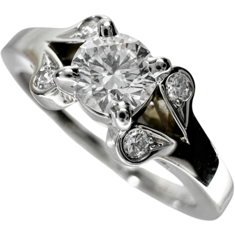 7号【CARTIER/カルティエ】 ダイヤモンド 0.20ct リング・指輪 バレリーナ ソリテールリング Pt950プラチナ 3.8g 47 レディース【中古】【真子質店】【BL】【YMox】
