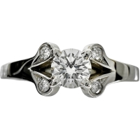 7号【CARTIER/カルティエ】 ダイヤモンド 0.20ct リング・指輪 バレリーナ ソリテールリング Pt950プラチナ 3.8g 47 レディース【中古】【真子質店】【BL】【YMox】