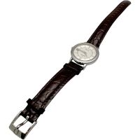 【OMEGA/オメガ】 デヴィル 596.1479 腕時計 ステンレススチール/レザー クオーツ シルバー文字盤/ボルドー社外レザー レディース【中古】【真子質店】【BL】【Maxx】