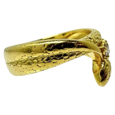 14号【HOSHInoSUNA/星の砂】 スネーク ダイヤモンド 計0.18ct
