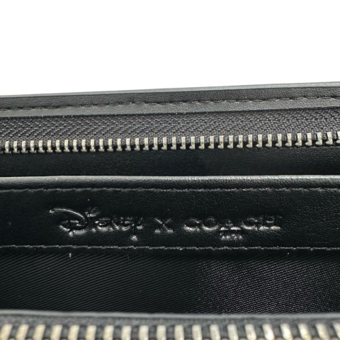 【COACH/コーチ】 F54000 ディズニーコラボ アコーディオンジップウォレット  75周年記念 長財布 レザー ブラック ユニセックス【中古】【真子質店】【BL】【Yx】