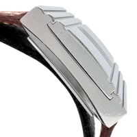 【HERMES/エルメス】 グリザード GL1.510 腕時計 ステンレススチール/レザー クオーツ シルバ―文字盤/ブラウンレザーベルト レディース【中古】【真子質店】【GD】【YxMo】