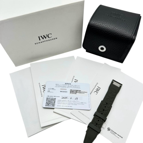 【IWC/インターナショナルウォッチカンパニー】 ビッグパイロットウォッチ43 IW329301 保証書/ギャラ/箱付き　裏スケルトン 腕時計 ステンレススチール/レザー 自動巻き/オートマ ブラック文字盤/ブラウンレザーベルト メンズ【中古】【真子質店】【BL】【YYII】