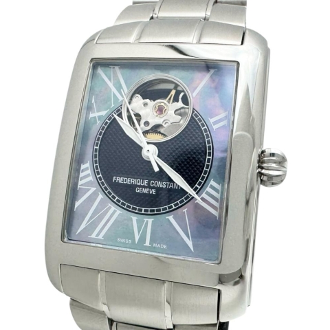 【FREDERIQUE CONSTANT/フレデリック・コンスタント】 クラシックカレ ハートビート FC-310MPN4S36 腕時計 ステンレススチール/シェル 自動巻き/オートマ ブルーシェル文字盤/シルバーバンド メンズ【中古】【真子質店】【GD】【SSx】