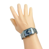 【FREDERIQUE CONSTANT/フレデリック・コンスタント】 クラシックカレ ハートビート FC-310MPN4S36 腕時計 ステンレススチール/シェル 自動巻き/オートマ ブルーシェル文字盤/シルバーバンド メンズ【中古】【真子質店】【GD】【SSx】