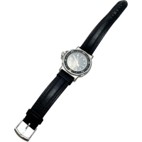【TIFFANY&Co./ティファニー】 ダイバーズ L0719 腕時計 ステンレススチール/レザー クオーツ ブラック文字盤/ネイビレザーベルト レディース【中古】【真子質店】【GD】【MaYMa】