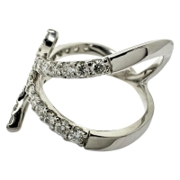 13.5号 ダイヤモンド 計1.08ct リング・指輪 K18WGホワイトゴールド 18金 6.1g レディース【中古】【真子質店】【NN】【IxMoY】