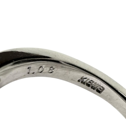 13.5号 ダイヤモンド 計1.08ct リング・指輪 K18WGホワイトゴールド 18金 6.1g レディース【中古】【真子質店】【NN】【IxMoY】