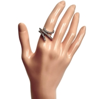 13.5号 ダイヤモンド 計1.08ct リング・指輪 K18WGホワイトゴールド 18金 6.1g レディース【中古】【真子質店】【NN】【IxMoY】