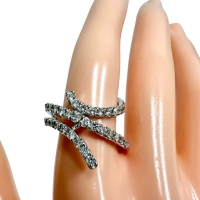 13.5号 ダイヤモンド 計1.08ct リング・指輪 K18WGホワイトゴールド 18金 6.1g レディース【中古】【真子質店】【NN】【IxMoY】