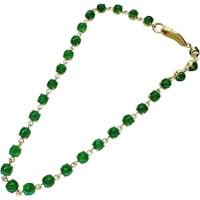 エメラルド 4.46ct ブレスレット K18ゴールド 18金 3.3g 17cm レディース【中古】【真子質店】【NN】【KMiI】