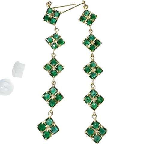 エメラルド 1.85ct ピアス K18ゴールド 18金 1.8g レディース【中古】【真子質店】【NN】【MaKY】