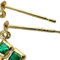 エメラルド 1.85ct ピアス K18ゴールド 18金 1.8g レディース【中古】【真子質店】【NN】【MaKY】