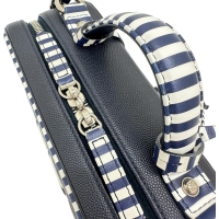 【CHANEL/シャネル】 CCフィリグリー カード/シール有 チェーンショルダー バニティ ハンドバッグ キャビアスキン ネイビー/ホワイト レディース【中古】【真子質店】【BL】【MaMoxx】