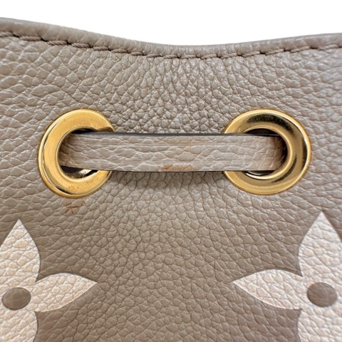 【LOUIS VUITTON/ルイ・ヴィトン】 ナノノエ モノグラムアンプラント M46291 ハンドバッグ レザー ベージュ レディース【中古】【真子質店】【BL】【TTxx】