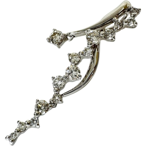 ダイヤモンド 0.54ct ペンダントトップ K18WGホワイトゴールド 18金 2.3g レディース【中古】【真子質店】【NN】【DIMi】