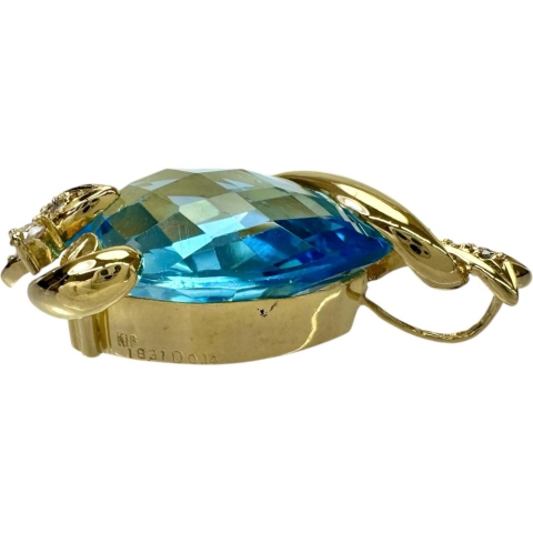 ブルートパーズ　18K ブルートパーズ 18.31ct ダイヤモンド 0.14ct ペンダントトップ