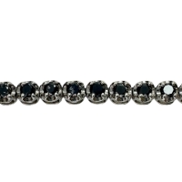 ブラックダイヤモンド 1.00ct ブレスレット K18WGホワイトゴールド 18金 3.8g 17.0cm レディース【中古】【真子質店】【NN】【MoxY】