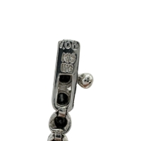 ブラックダイヤモンド 1.00ct ブレスレット K18WGホワイトゴールド 18金 3.8g 17.0cm レディース【中古】【真子質店】【NN】【MoxY】