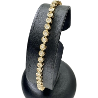 テニスブレスレット ダイヤモンド 1.00ct ブレスレット K18ゴールド 18金 11.2g 17.8cm レディース【中古】【真子質店】【NN】【IYSD】