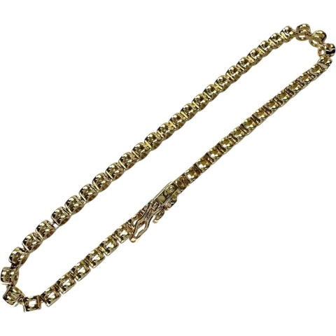テニスブレスレット ダイヤモンド 1.00ct ブレスレット K18ゴールド 18金 11.2g 17.8cm レディース【中古】【真子質店】【NN】【IYSD】