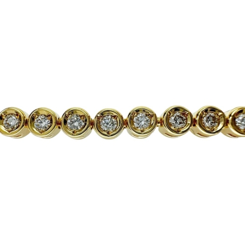 テニスブレスレット ダイヤモンド 1.00ct ブレスレット K18ゴールド 18金 11.2g 17.8cm レディース【中古】【真子質店】【NN】【IYSD】