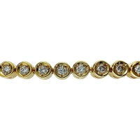 テニスブレスレット ダイヤモンド 1.00ct ブレスレット K18ゴールド 18金 11.2g 17.8cm レディース【中古】【真子質店】【NN】【IYSD】