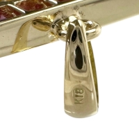 スクエア型 中央ルビー 1.35ct その他ルビー 0.60ct ダイヤモンド 0.97ct ペンダントトップ K18ゴールド 18金 7.6g レディース【中古】【真子質店】【NN】【ITIx】