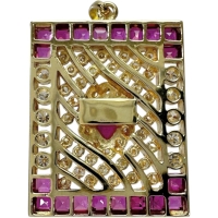 ルビー 1.45ct ダイヤモンド 0.88ct ペンダントトップ K18ゴールド 18金 7.8g レディース【中古】【真子質店】【NN】【ITIx】