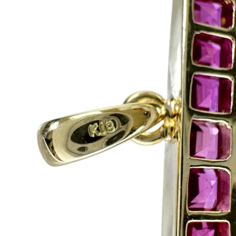 ルビー 1.45ct ダイヤモンド 0.88ct ペンダントトップ K18ゴールド 18金 7.8g レディース【中古】【真子質店】【NN】【ITIx】
