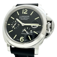 【PANERAI/パネライ】 ルミノール マリーナ パワーリザーブ PAM01090 腕時計 ステンレススチール/ラバー 自動巻き/オートマ S番(2016年) ブラック文字盤/ブラックラバーベルト メンズ【中古】【真子質店】【GD】【DTYMi】