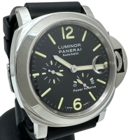 【PANERAI/パネライ】 ルミノール マリーナ パワーリザーブ PAM01090 腕時計 ステンレススチール/ラバー 自動巻き/オートマ S番(2016年) ブラック文字盤/ブラックラバーベルト メンズ【中古】【真子質店】【GD】【DTYMi】