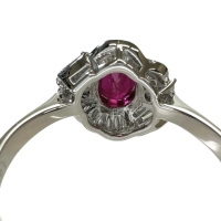 14号 ルビー 1.01ct ダイヤモンド 0.32ct リング・指輪 Pt900プラチナ 4.5g レディース【中古】【真子質店】【NN】【YSMa】
