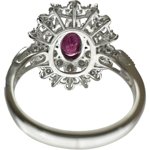 11号 ルビー 1.063ct ダイヤモンド 0.85ct リング・指輪 Pt950プラチナ 6.4g レディース【中古】【真子質店】【NN】【IMaTx】