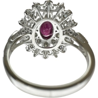 11号 ルビー 1.063ct ダイヤモンド 0.85ct リング・指輪 Pt950プラチナ 6.4g レディース【中古】【真子質店】【NN】【IMaTx】