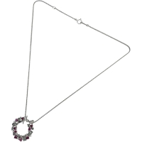 リースデザイン ルビー 0.75ct アレキサンドライト 0.53ct ダイヤモンド 0.22ct ネックレス Pt900プラチナ/Pt850プラチナ 10.3g 40cm レディース【中古】【真子質店】【NN】【MiDK】