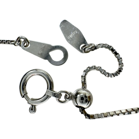 バイオレットサファイア 1.00ct ダイヤモンド 0.20ct ネックレス K18WGホワイトゴールド 18金 4.2g 50cm レディース【中古】【真子質店】【NN】【MiMix】
