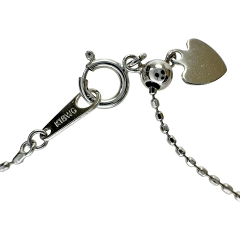 トカゲモチーフ ダイヤモンド 0.51ct ネックレス K18WGホワイトゴールド 18金 4.0g 45cm レディース【中古】【真子質店】【NN】【KIMo】
