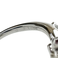 11.5号 ロードライトガーネット 計1.05ct ピンクトルマリン 計0.56ct ダイヤモンド 計0.05ct リング・指輪 K18WGホワイトゴールド 18金 6.6g レディース【中古】【真子質店】【NN】【IIxx】