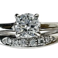 10号 ダイヤモンド(G-SI2) 0.521ct ダイヤモンド 計0.07ct リング・指輪 Pt900プラチナ 7.5g レディース【中古】【真子質店】【NN】【YKx】