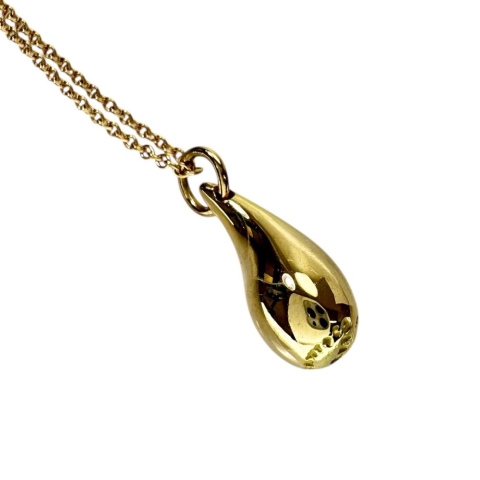 【TIFFANY&Co./ティファニー】 ティアドロップ ペレッティ ネックレス K18ゴールド 18金 5.0g 41.5cm レディース【中古】【真子質店】【GD】【MiSI】