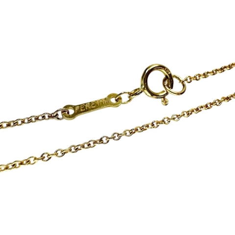 【TIFFANY&Co./ティファニー】 ティアドロップ ペレッティ ネックレス K18ゴールド 18金 5.0g 41.5cm レディース【中古】【真子質店】【GD】【MiSI】